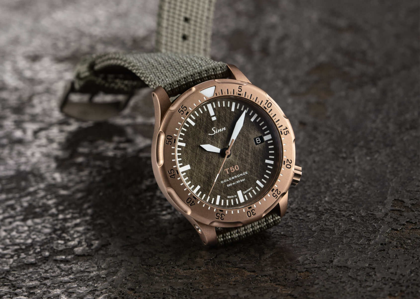 The Sinn T50 debuts new in-house Goldbronze 125 alloy