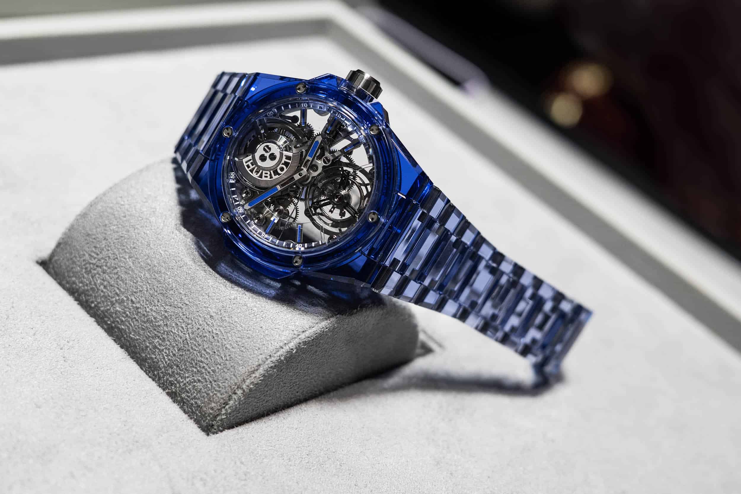 Hands On with the Big Bang Integrated Tourbillon Full Blue Sapphire, the Most Audacious Sapphire Watch Hublot Has Made