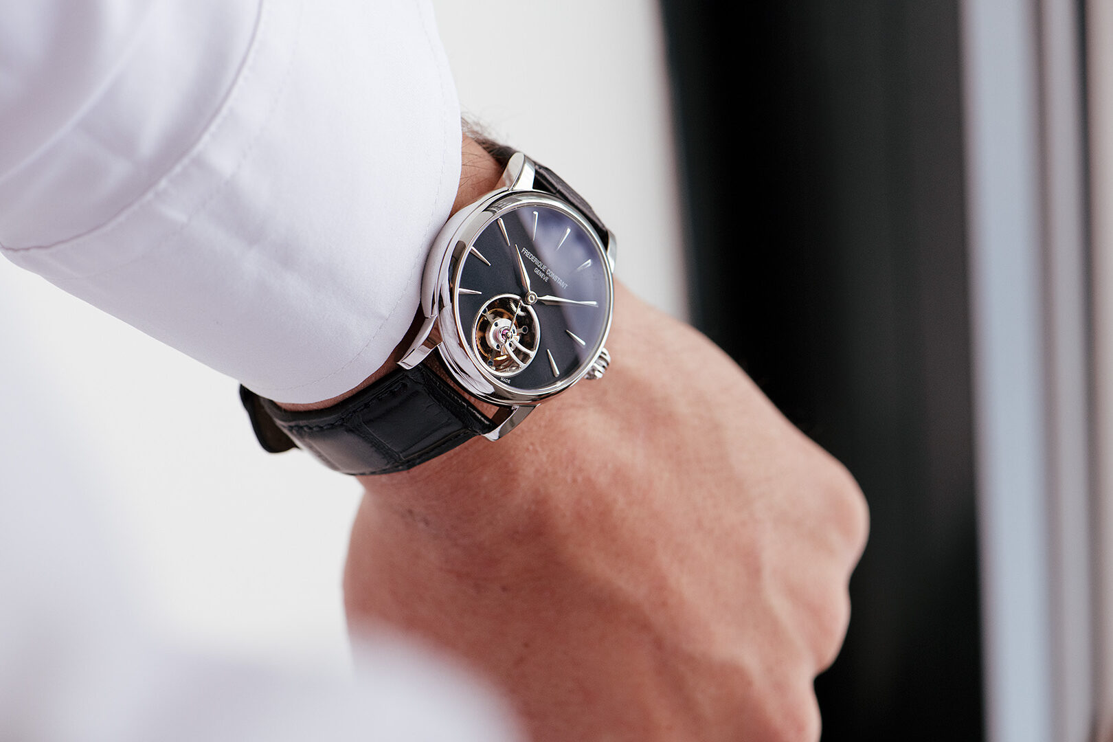 The Frederique Constant Classic Tourbillon Manufacture Steel takes the value proposition a step further