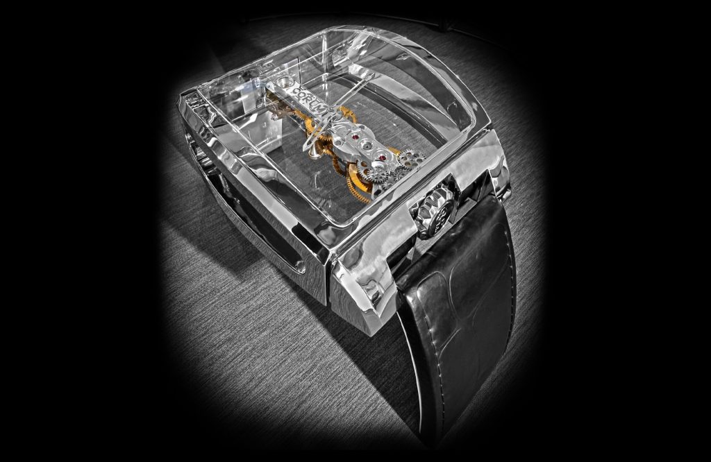 A Closer Look At The 5,000 Corum Golden Bridge Clock Coffee Table