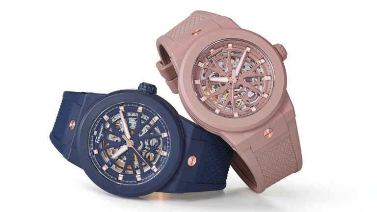 Ferragamo Unveils New F-80 Skeleton Watches With Bioceramic Cases