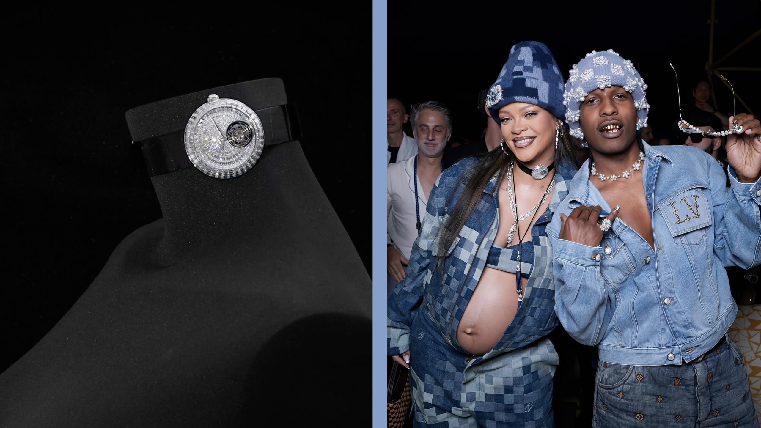 Watch Spotting: Rihanna Wears A 47mm Baguette-Set Jacob & Co. Watch As A Choker During Paris Fashion Week