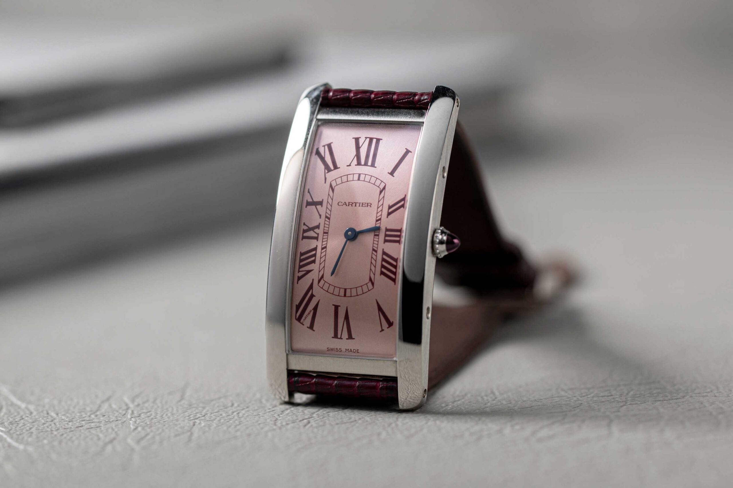 5 Cartier Tank Cintrée in Luminous Arabic Numerals