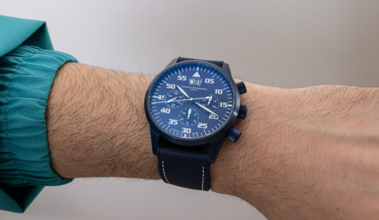 Watch Review: Maurice de Mauriac Chrono Modern Blue PVD ‘Big Date’ For Brand’s 25th Anniversary