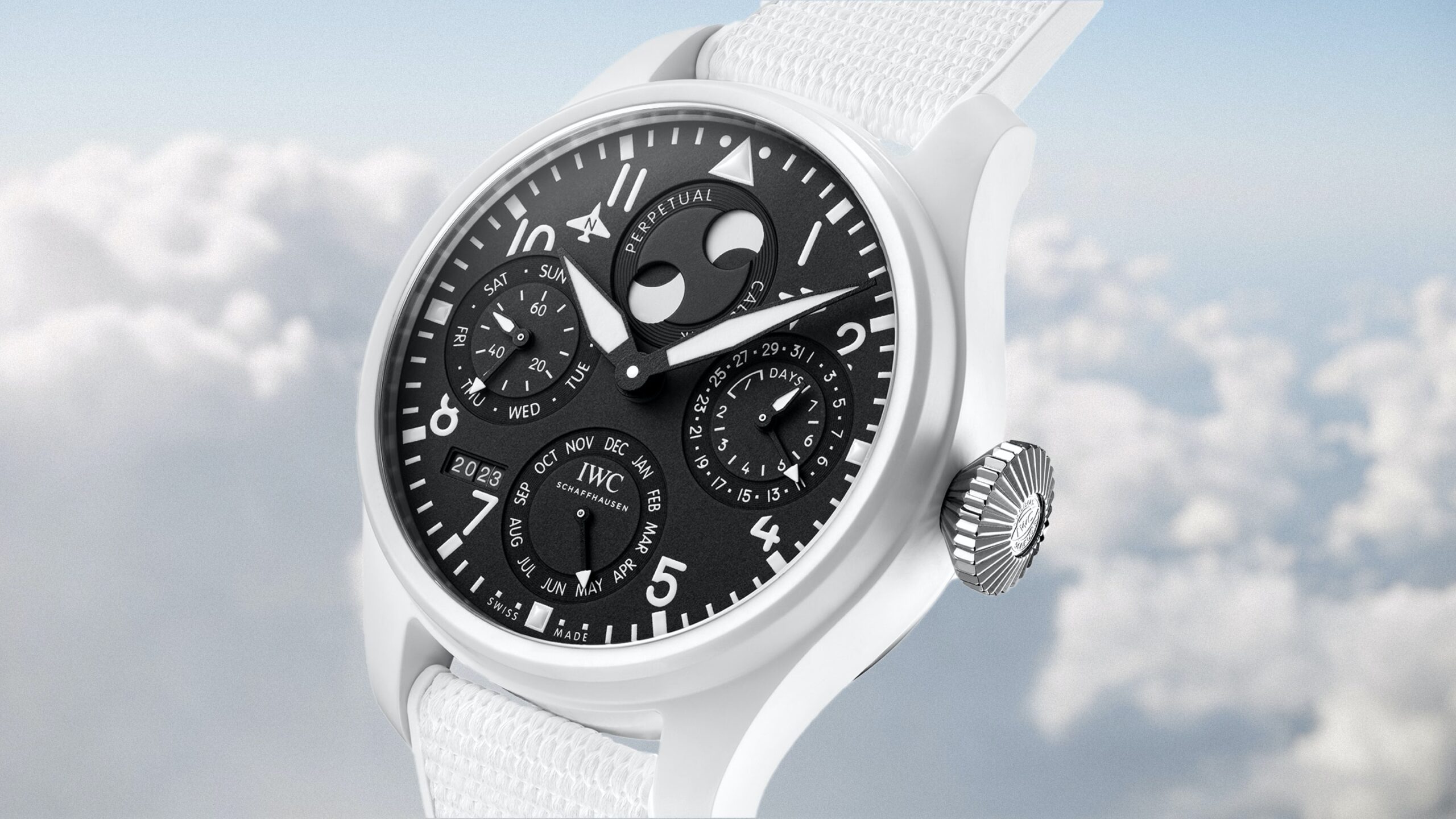 Introducing: The IWC Big Pilot White Ceramic ‘Lake Tahoe’ Perpetual Calendar Officially Arrives