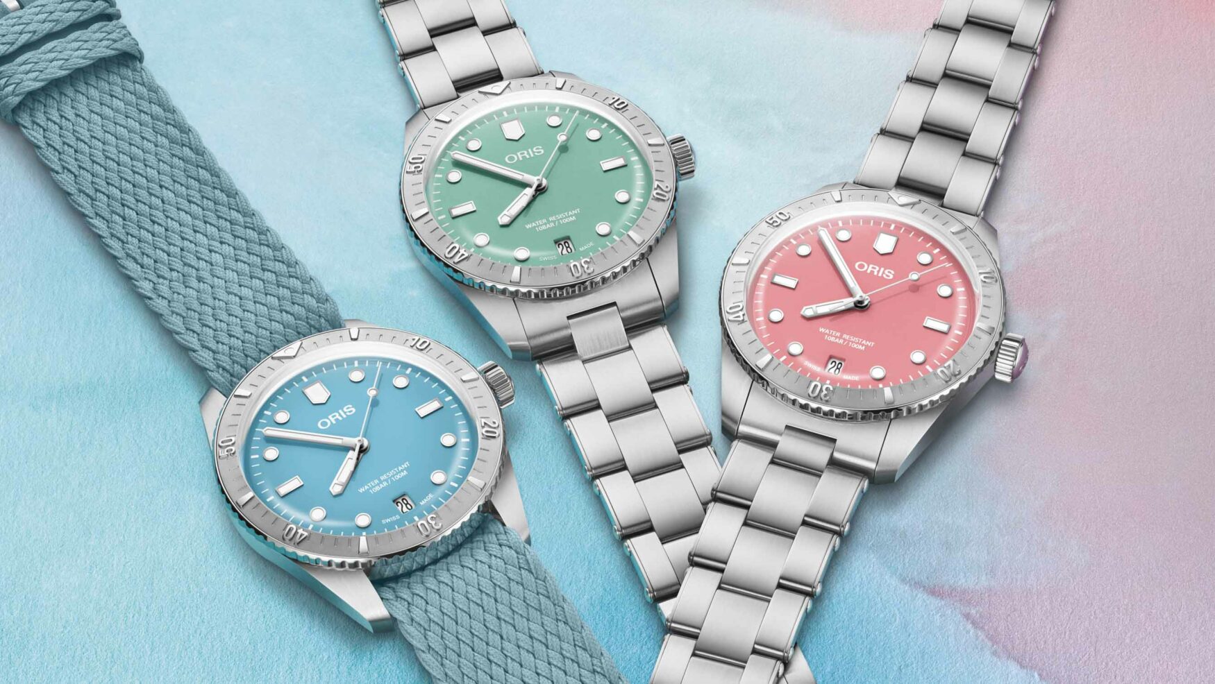 The Oris Cotton Candy Divers Sixty-Fives are finally in steel