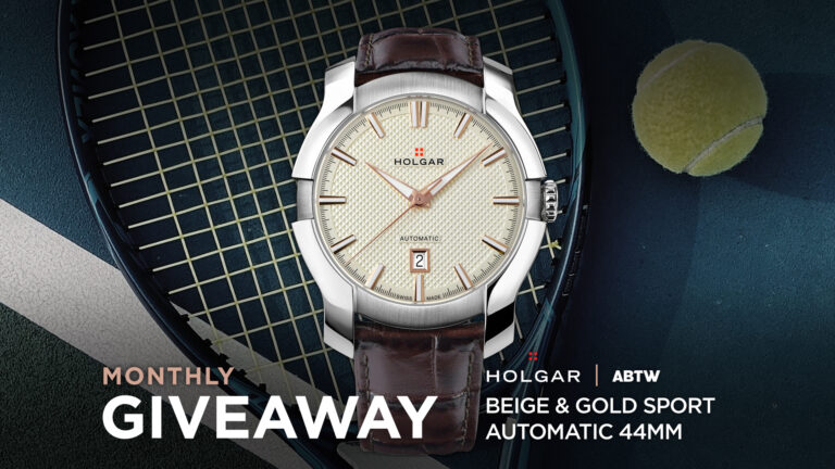 WATCH GIVEAWAY: Holgar Beige & Gold Sport Automatic 44mm