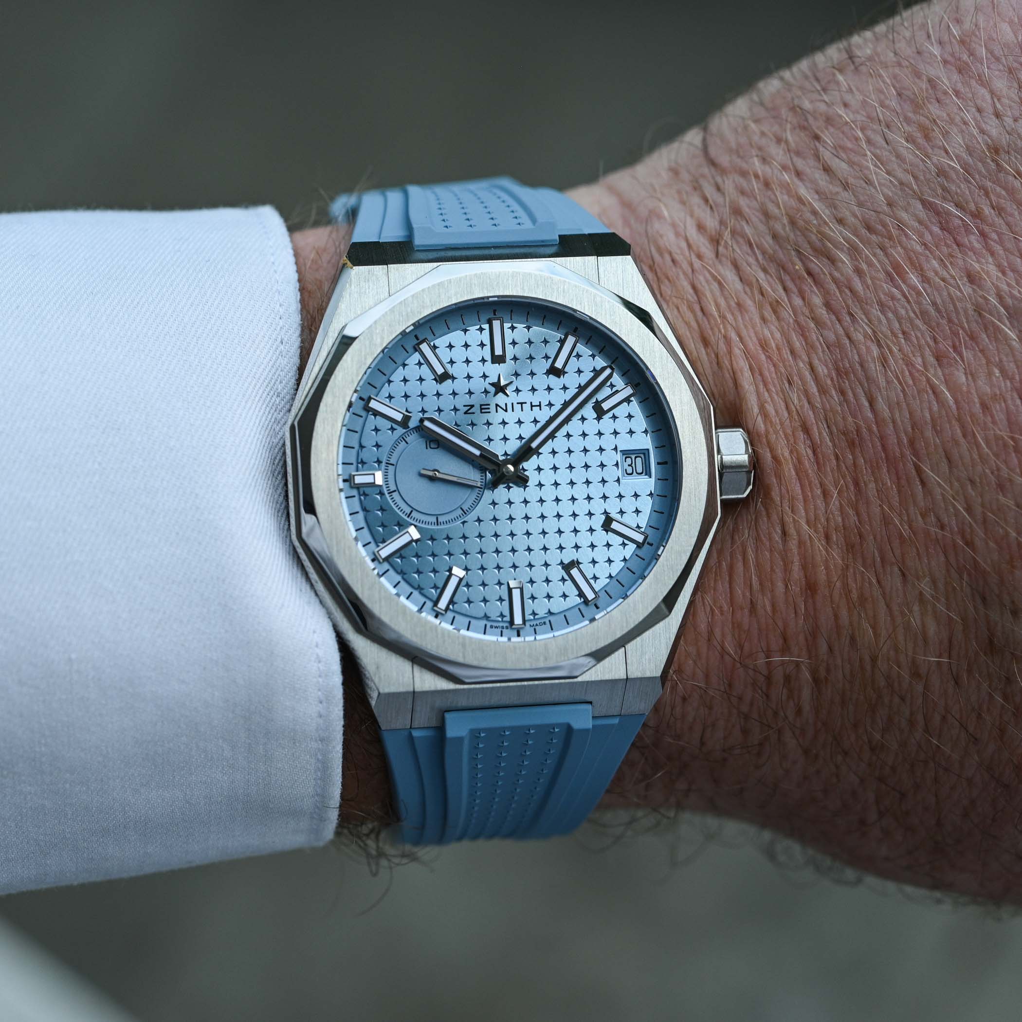 Zenith Adds Icy Blue Dials to Defy Skyline 