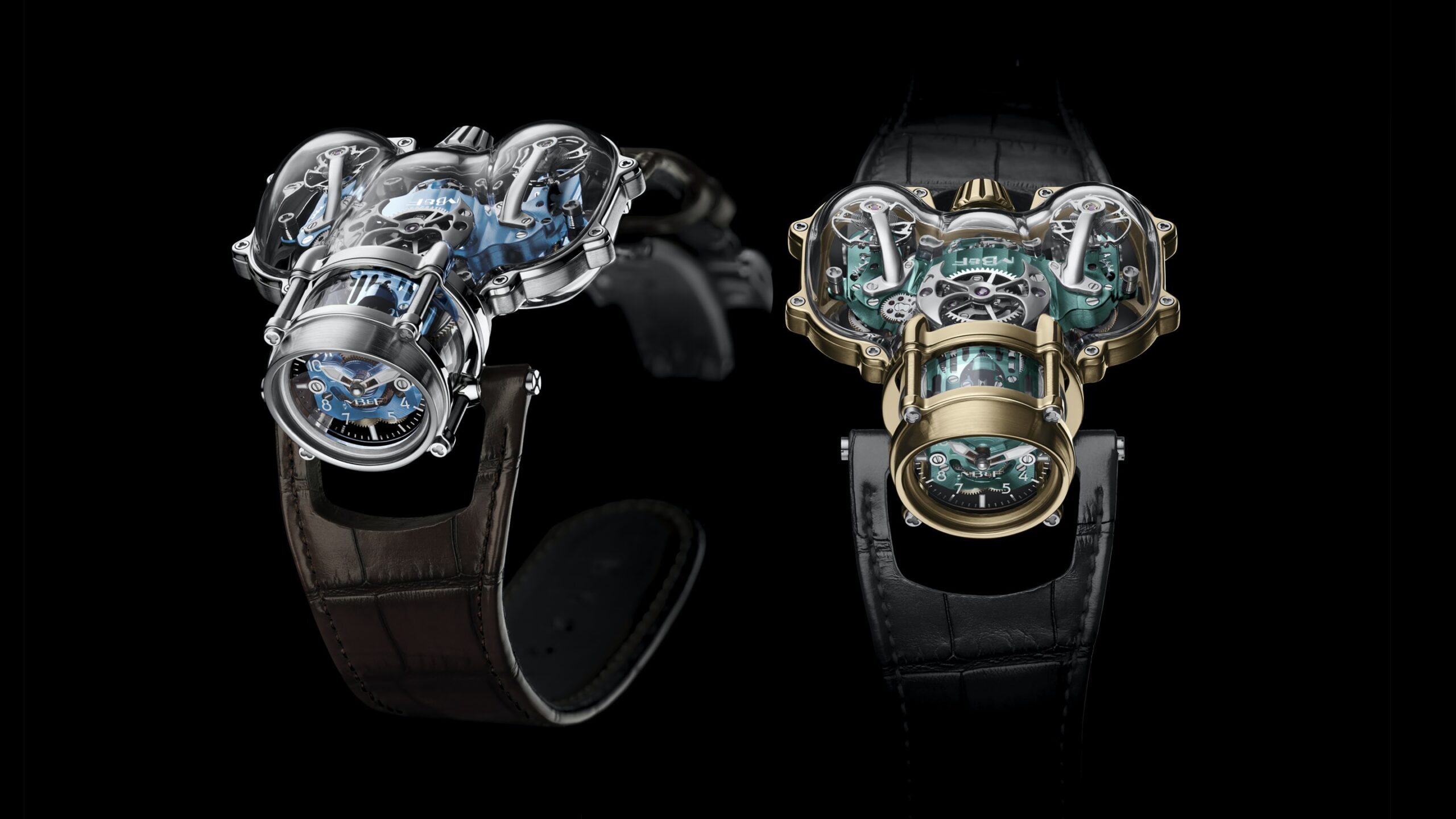 Introducing: The New MB&F HM9 ‘Sapphire Vision’ In White And Yellow Gold