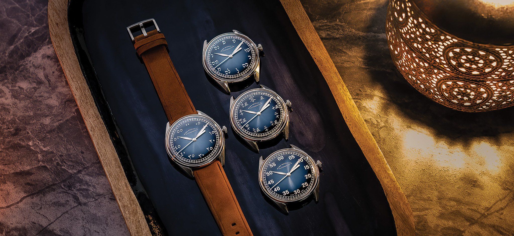 The Ace × Elka Watch Company Diversity Series, one watch – four languages