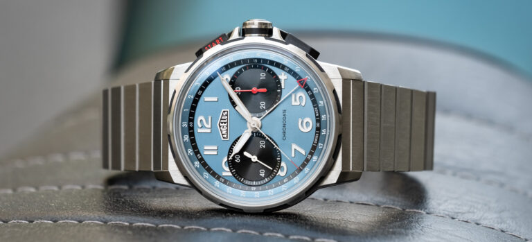 New Release: Angelus Chronodate Titanium Storm Blue Watch