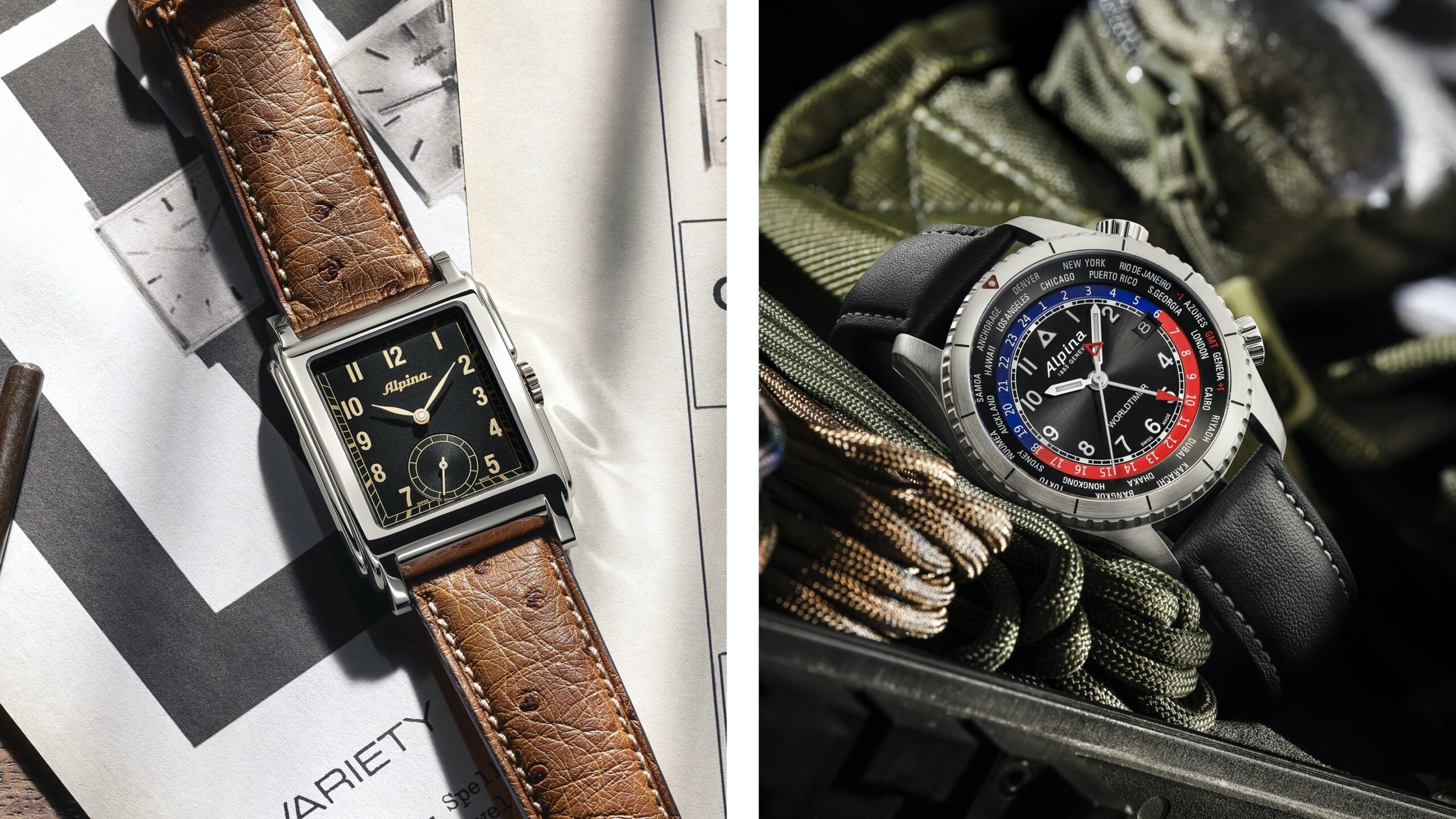 Introducing: Alpina’s New Alpiner Heritage Carrée And Startimer Pilot Quartz Worldtimer