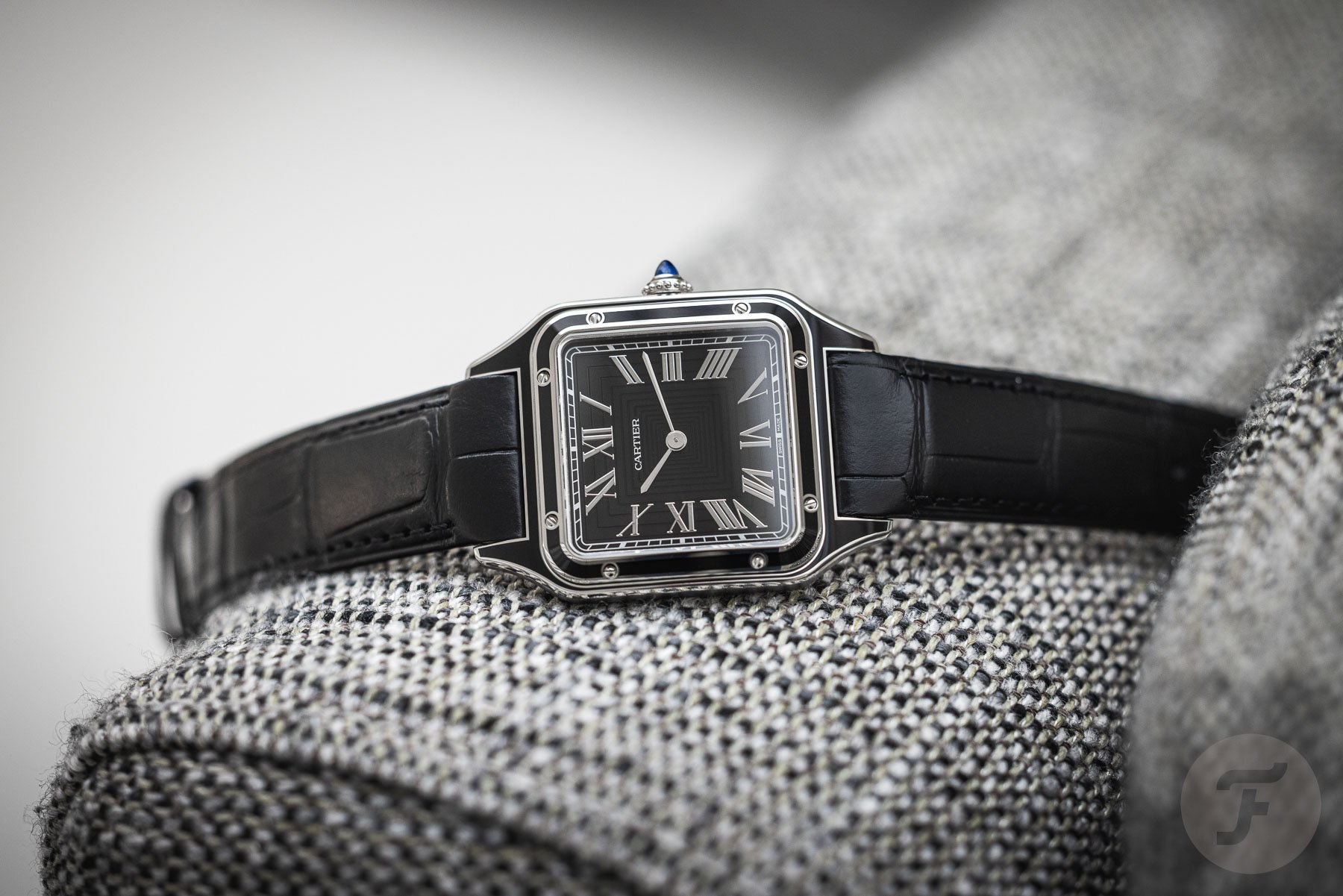 Going Over To The Dark Side: Hands-On With The Black Lacquer Cartier Santos-Dumont
