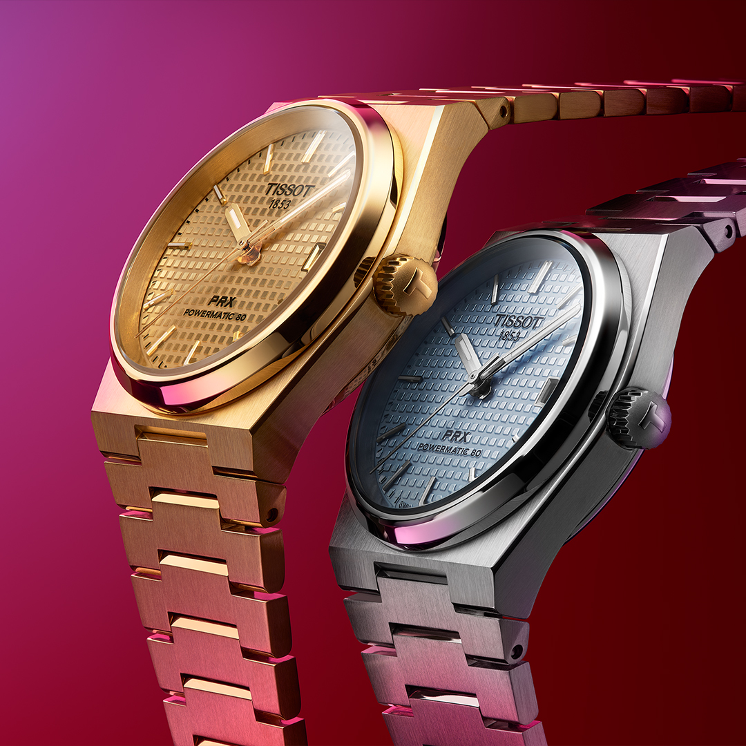 A Touch of Gold and Ice-Blue: Tissot Adds Two New Colors to Midsize PRX Powermatic 80 Lineup
