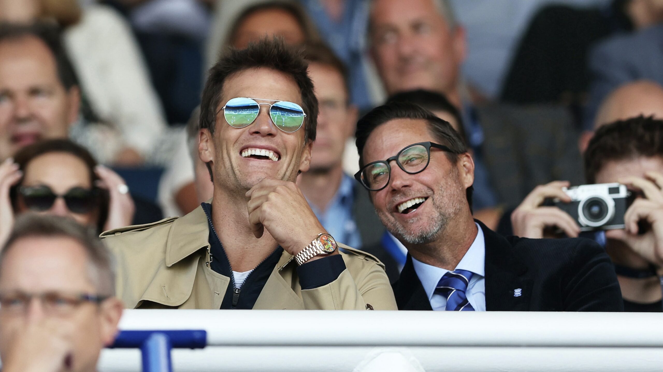 Watch Spotting: Tom Brady Wearing The Rolex ‘Jigsaw’ ‘Emoji’ Day-Date At A Birmingham City Football Game