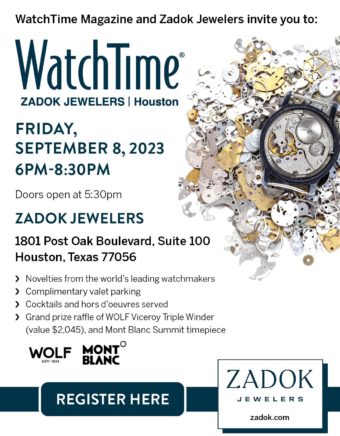 Collectors’ Event: WatchTime Heads to Zadok Jewelers Houston on September 8!