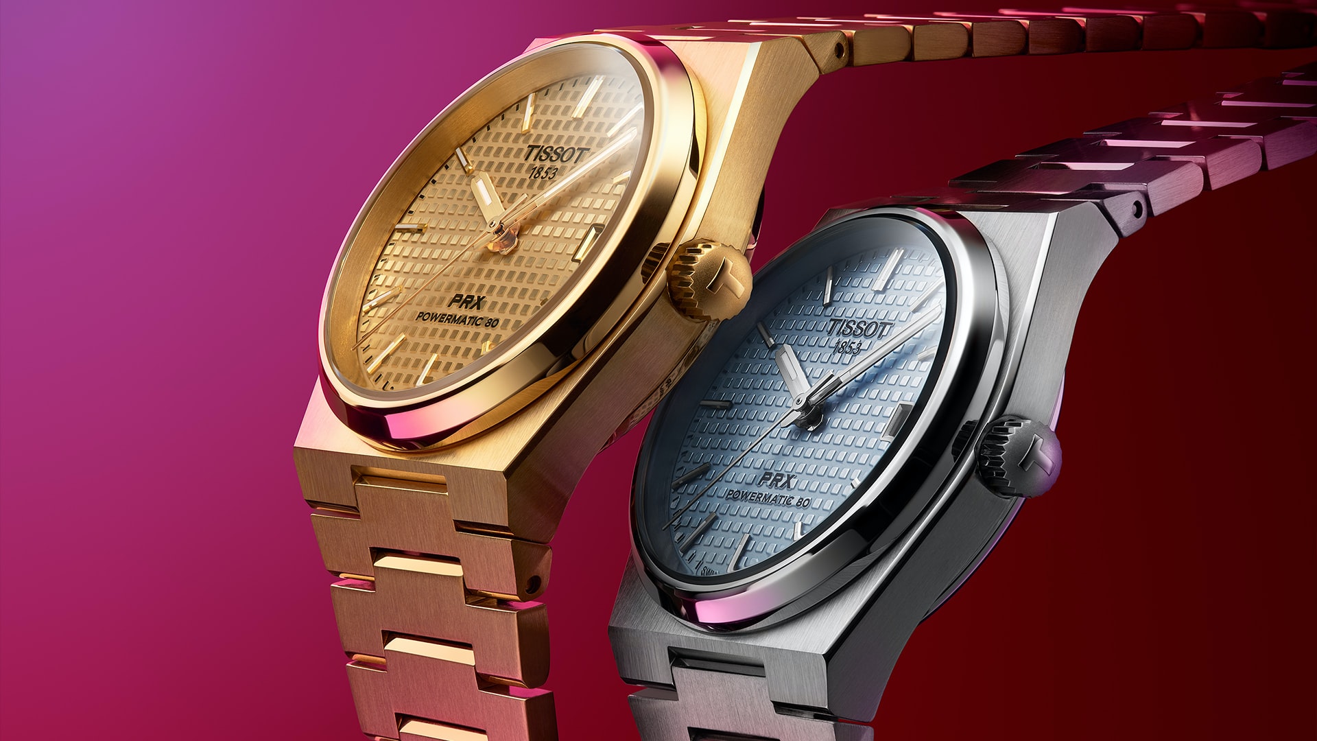 Introducing: Tissot Adds A Gold PVD Case And Ice Blue Dial To Its PRX Powermatic 80 35mm Lineup