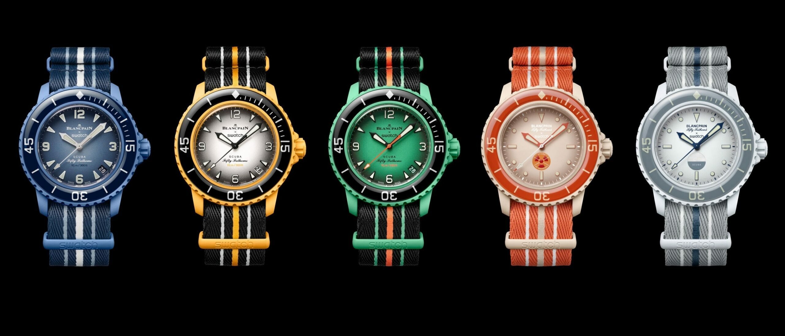 And Here It Is! — The New Blancpain × Swatch Bioceramic Scuba Fifty Fathoms Collection