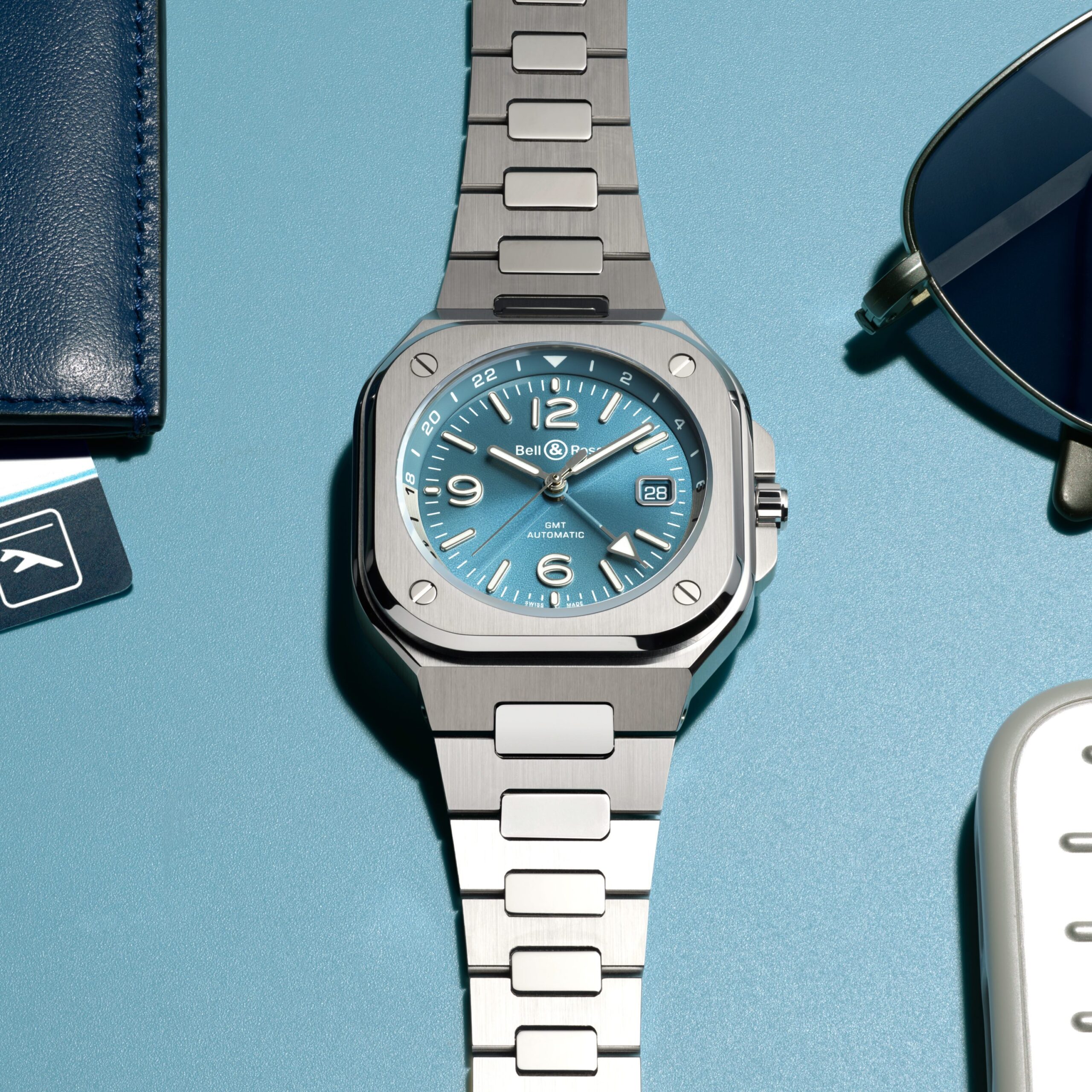Showing at WatchTime New York 2023: Bell & Ross BR 05 GMT Sky Blue