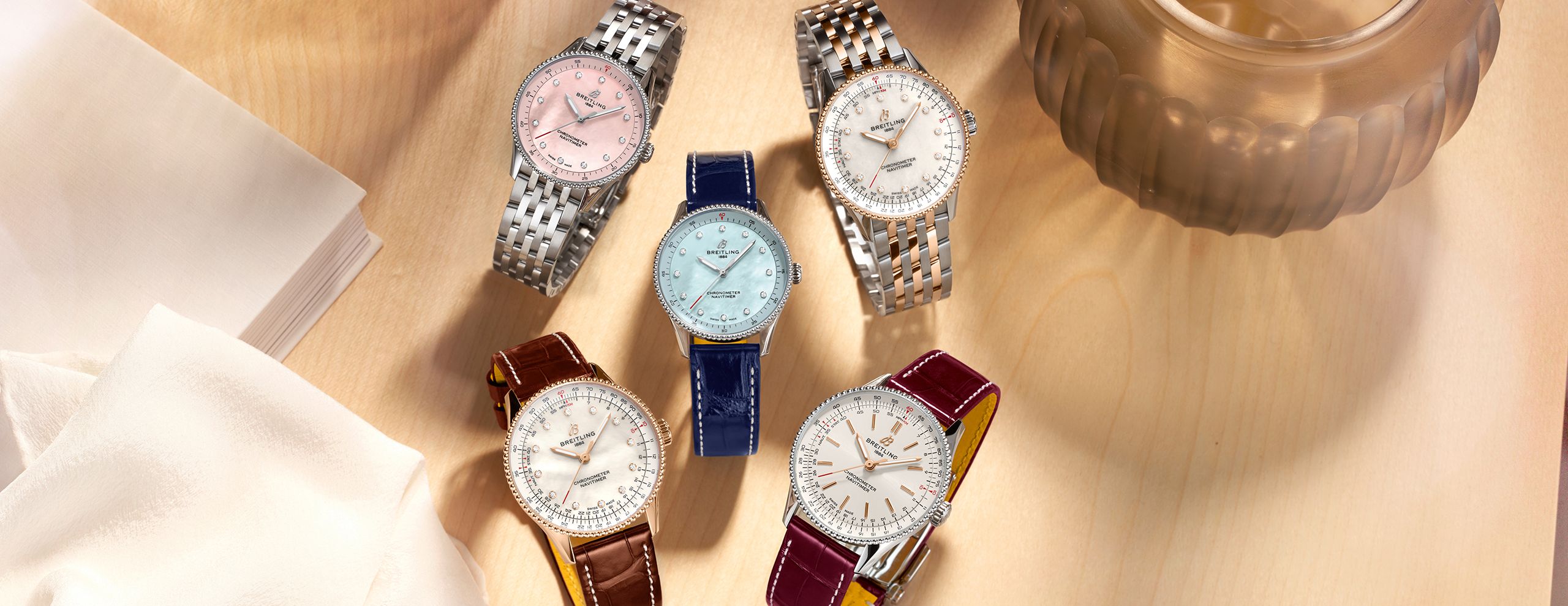 Breitling and Charlize Theron celebrate the release of new Navitimer models in 36 and 32mm