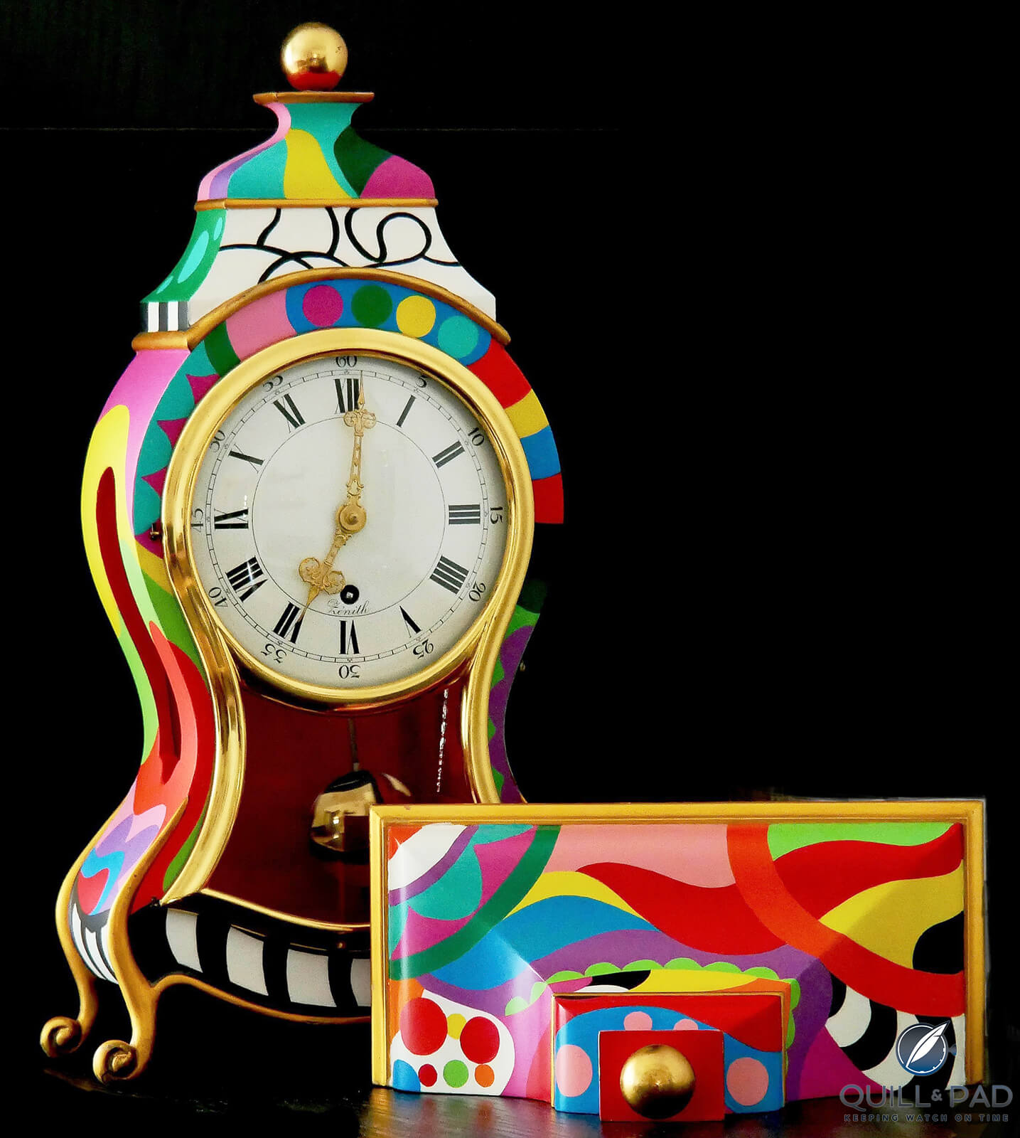 Vanessa Lecci’s Colorfully ‘Insane’ Pendule Neuchâteloise clocks