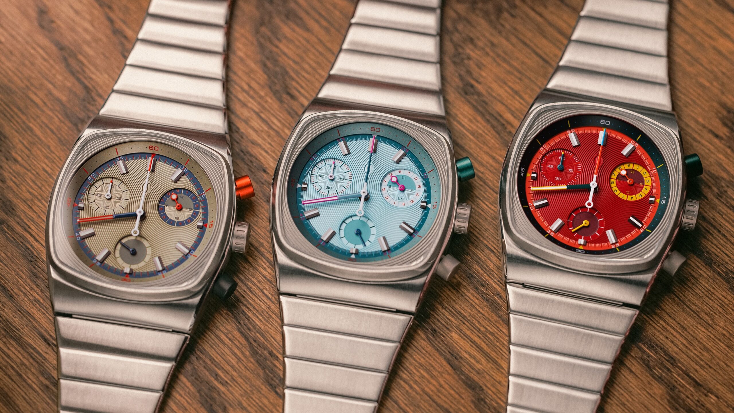 Introducing: A Trio Of Colorful Regulator Chronographs Forms Worn & Wound’s Latest Collaboration With Brew Watches