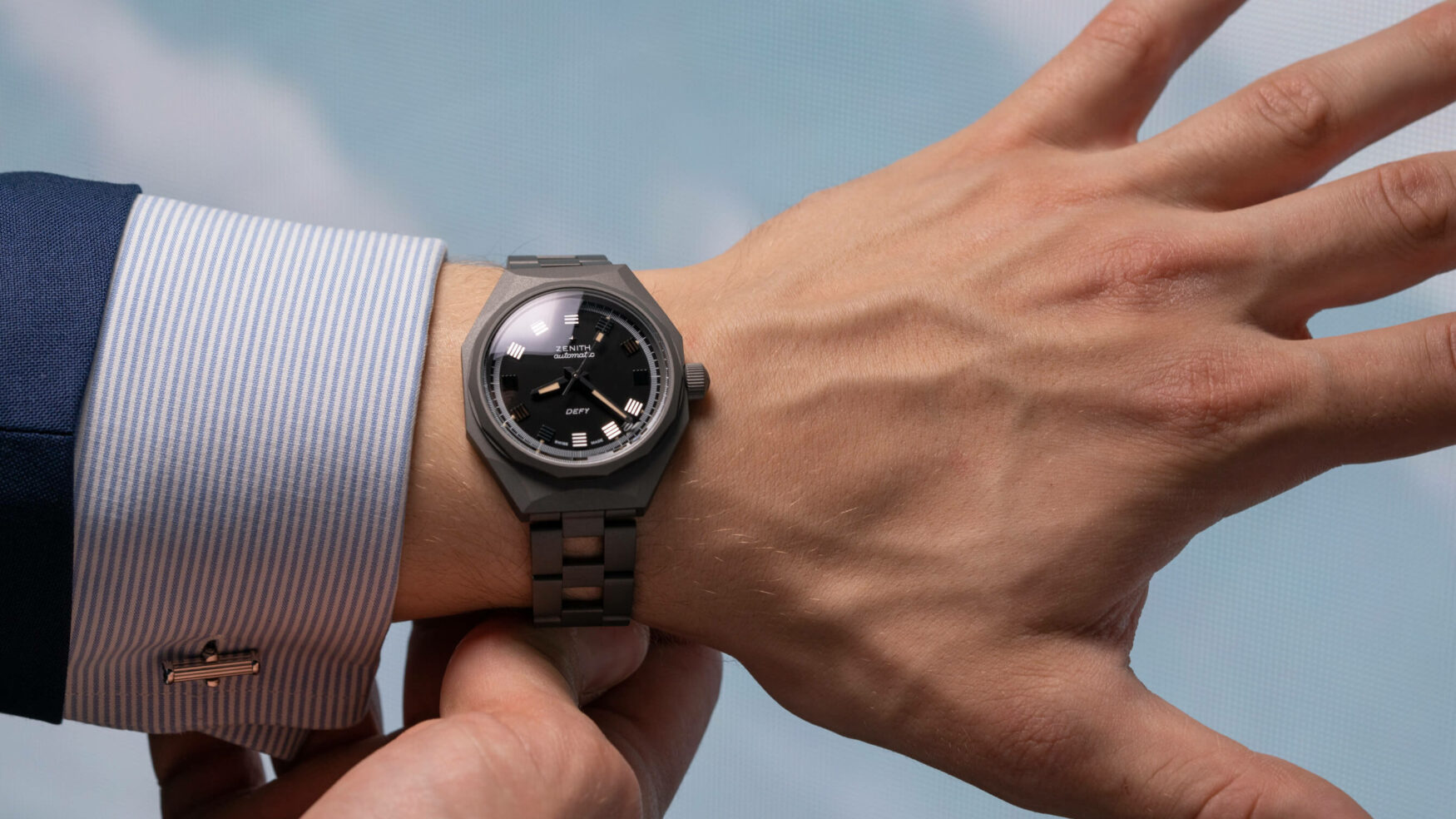 The Zenith Defy Revival Shadow brings modern noir to a vintage design