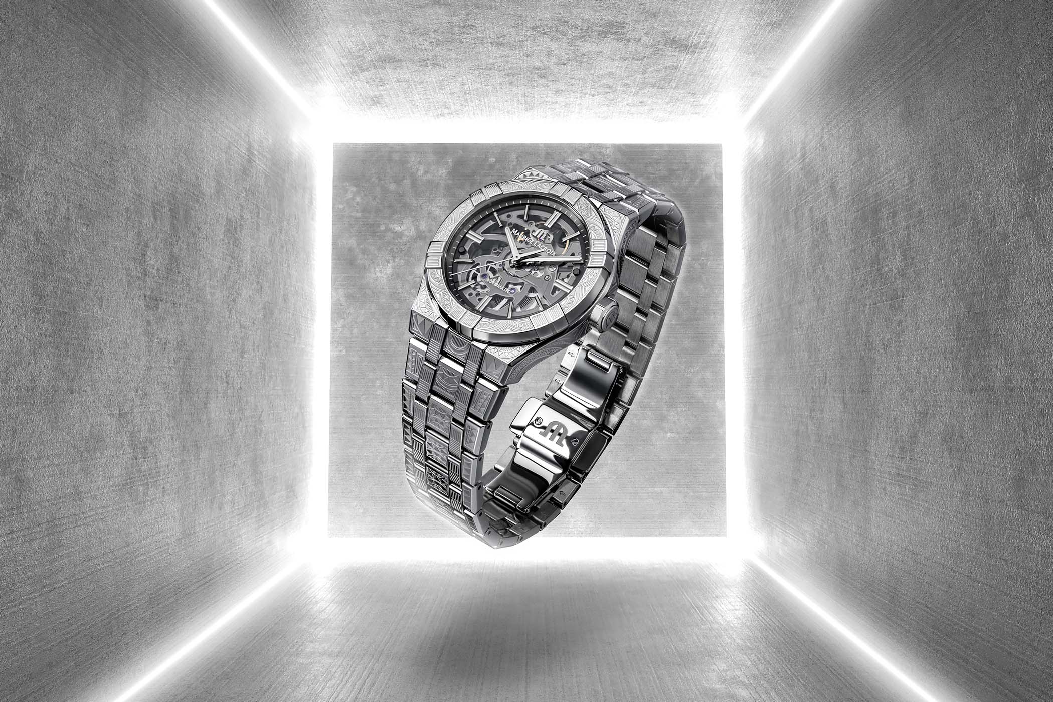 Maurice Lacroix Engraves a Skeletonized Aikon 