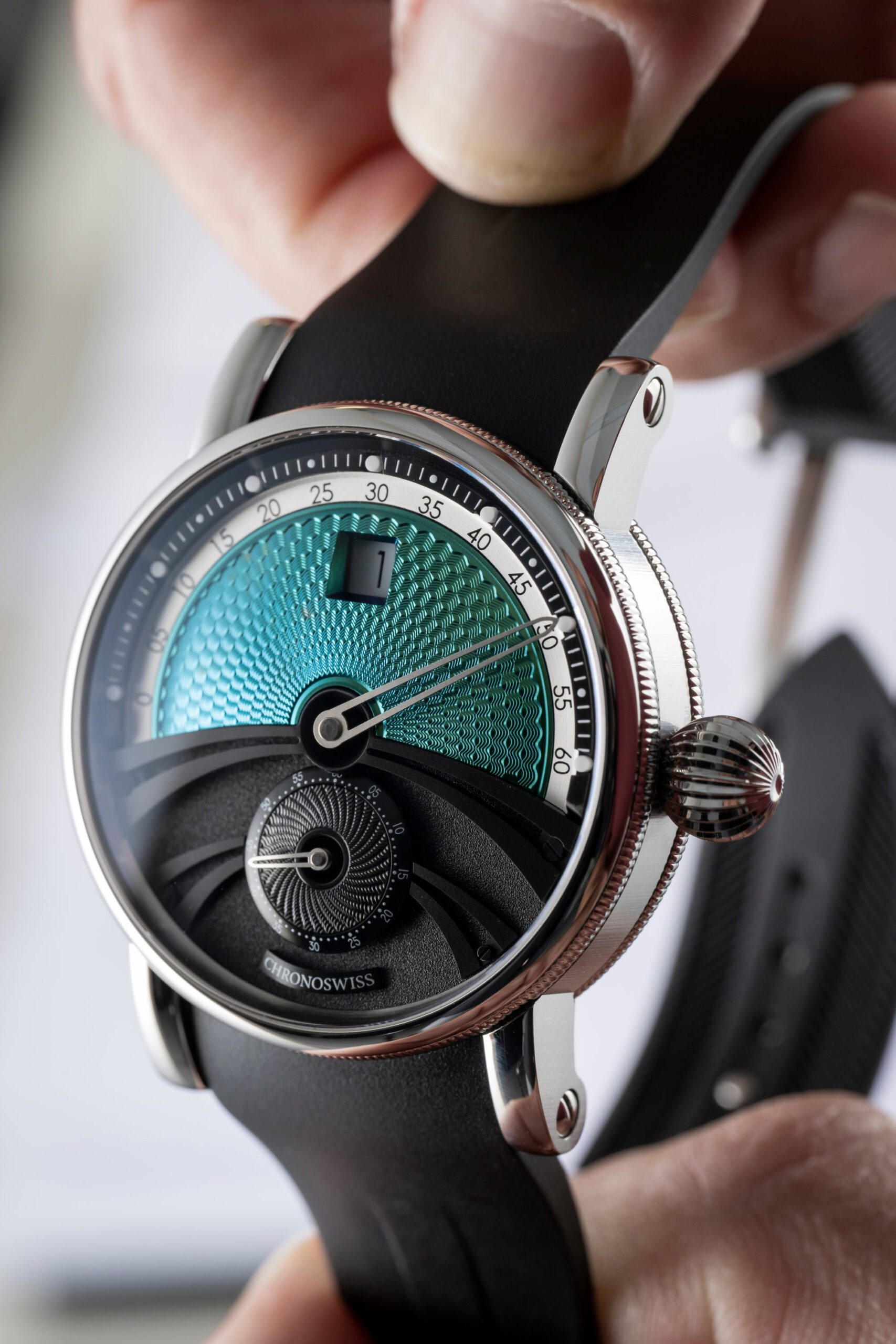 Showing at WatchTime New York 2023: Chronoswiss Delphis Paraiba