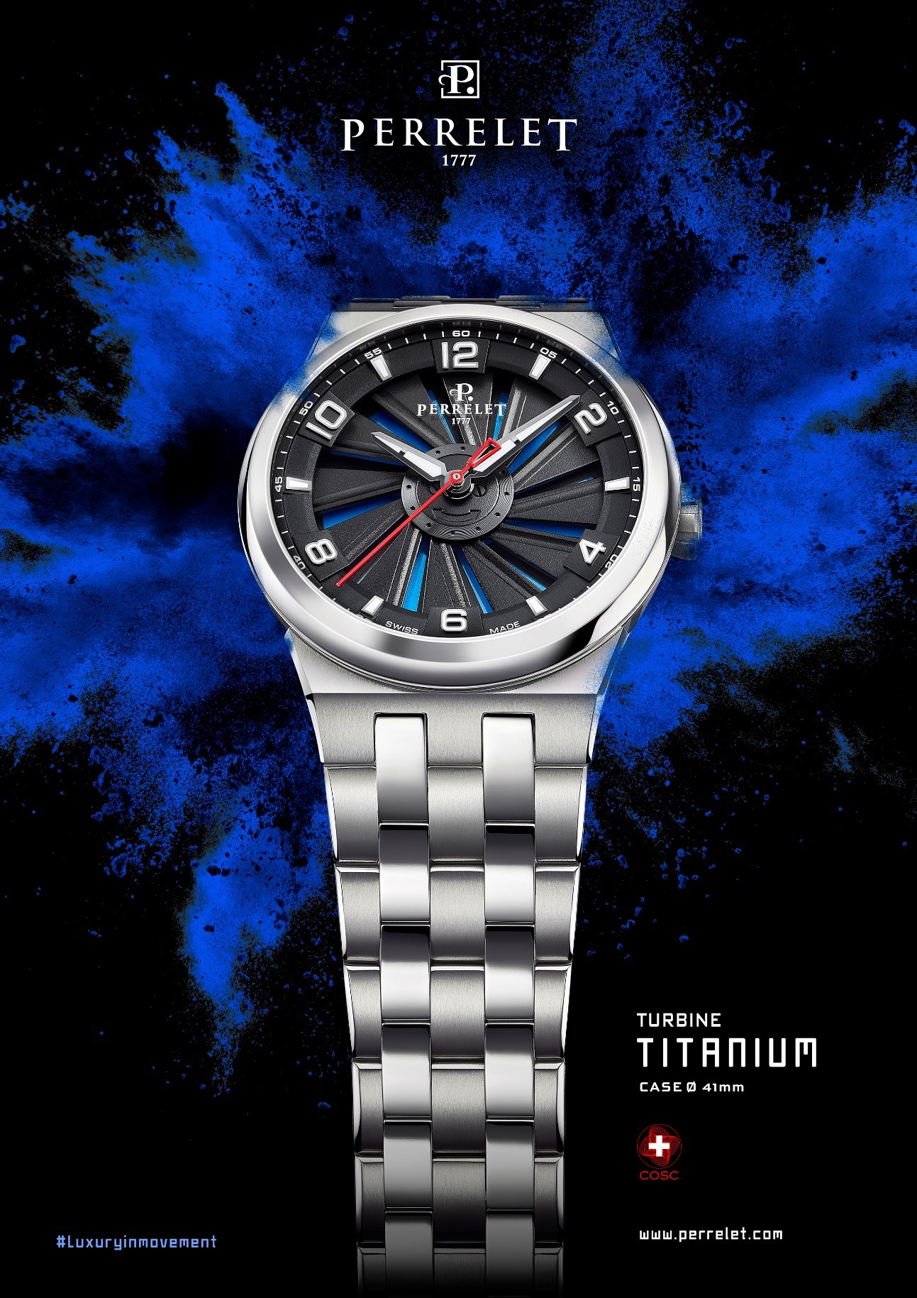 Showing at WatchTime New York 2023: Perrelet Turbine 41 Titanium