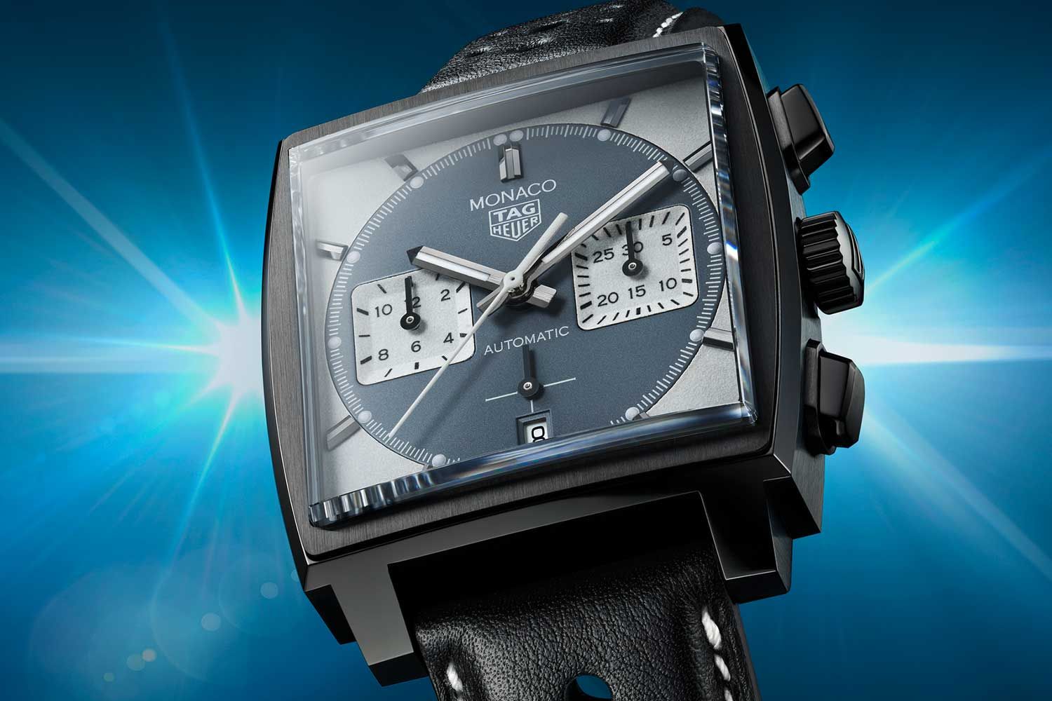The TAG Heuer Monaco Chronograph Night Driver brightens the dark
