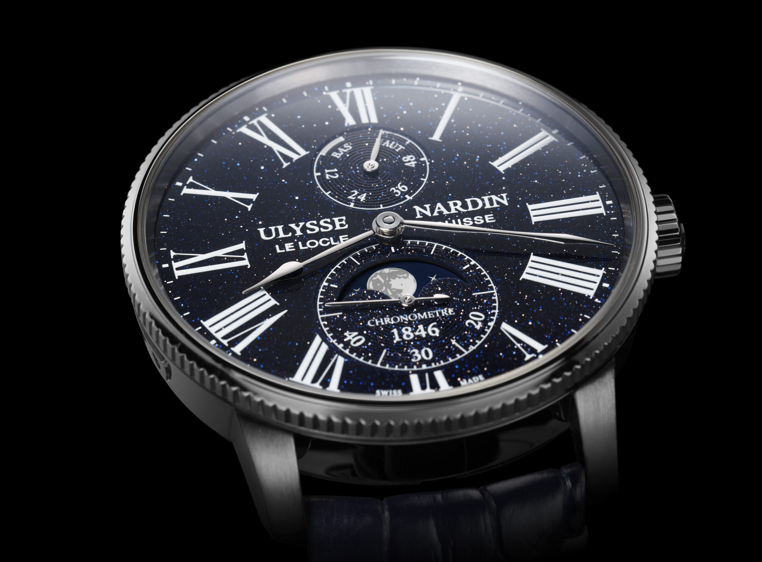 Shooting Star: Ulysse Nardin Delights With Marine Torpilleur Moonphase Aventurine