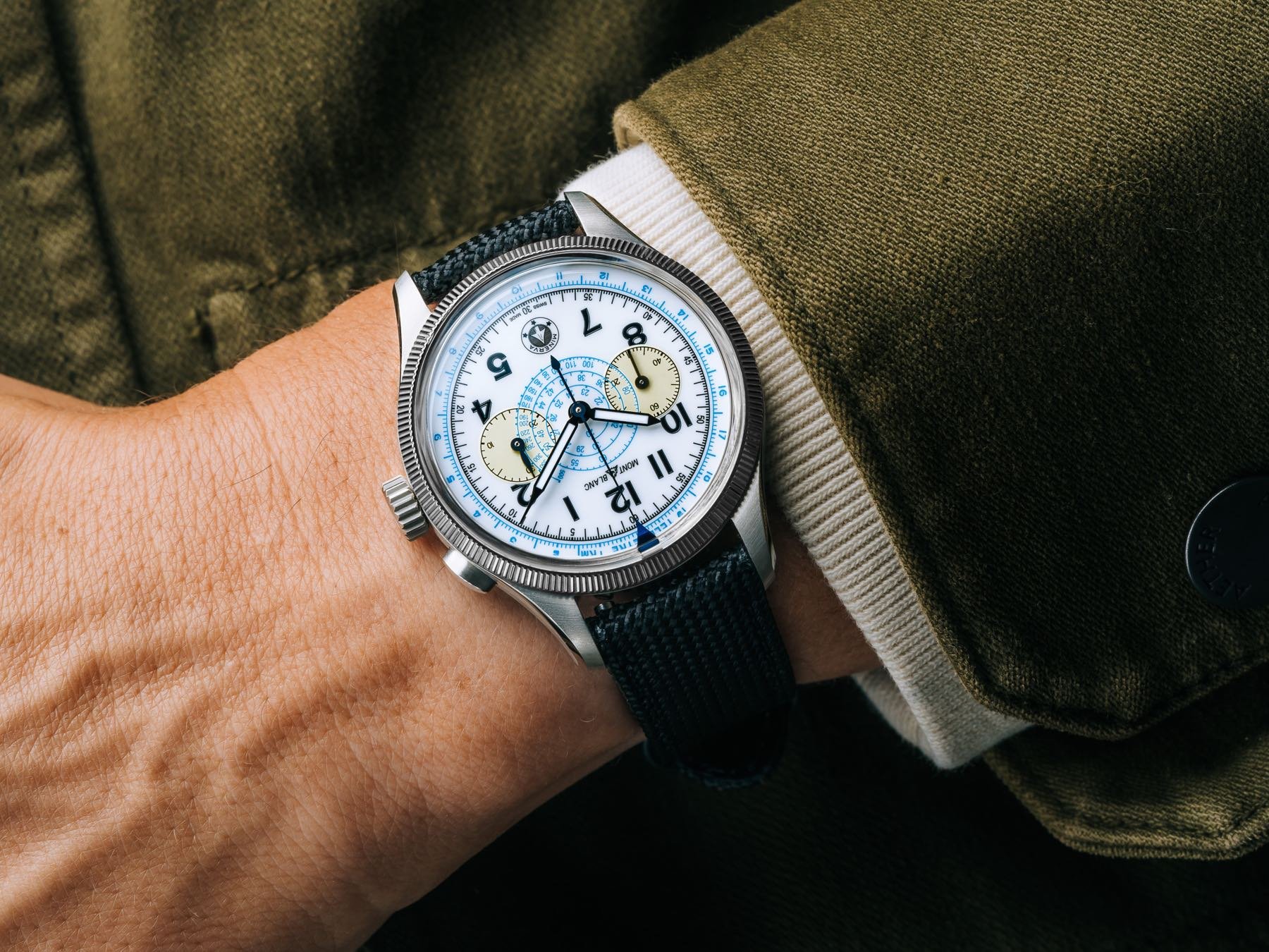 Introducing: The Montblanc × Collective Horology 1858 Minerva Monopusher Chronograph “Blue Arrow” P.05