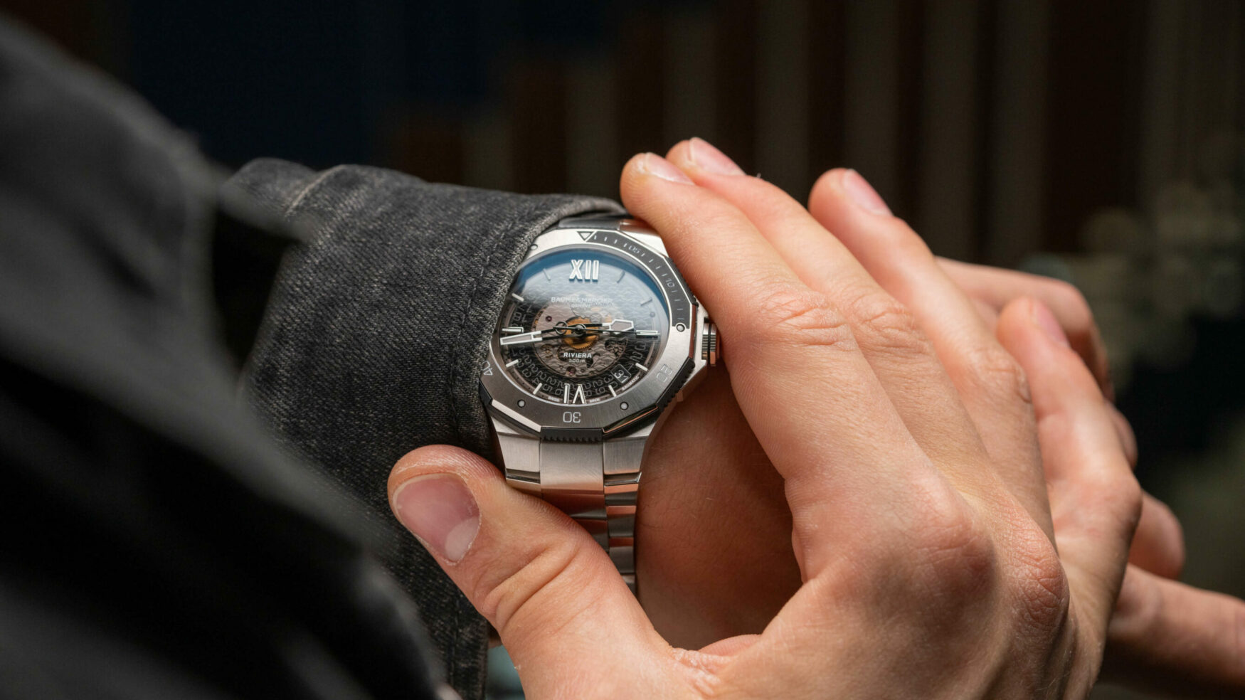 The Baume & Mercier Azur 300m is a strong dive remix of a classic shape