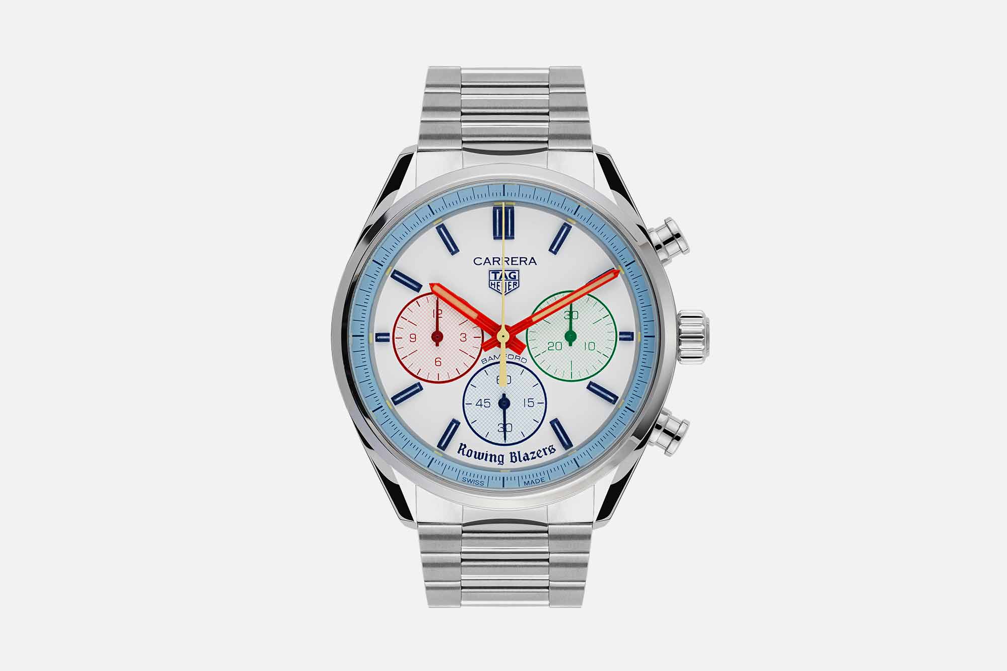 Rowing Blazers, Eric Wind, Bamford, and TAG Heuer Team Up for a Colorful Yachting Take on the Carrera