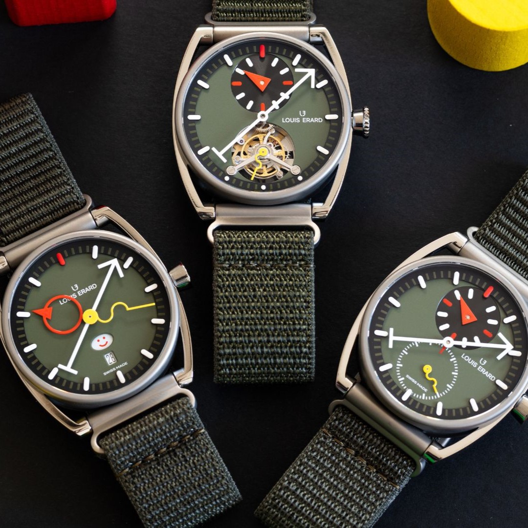Showing at WatchTime New York 2023: Le Triptyque Louis Erard x Alain Silberstein Khaki