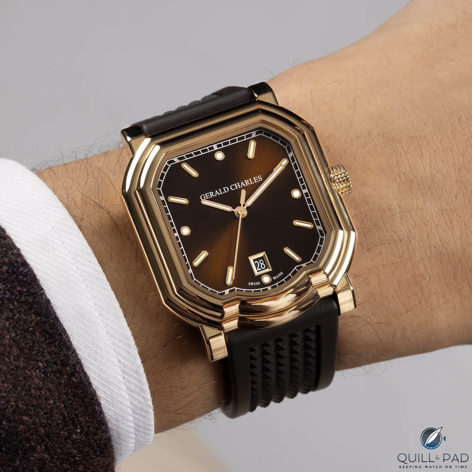 New Release: Gerald Charles Maestro 2.0 Ultra-Thin and Maestro 3.0 Chronograph in Pink Gold with Chocolate Brown Dials and Straps