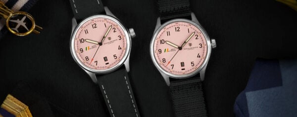 Introducing – The Pink Dial of the Bangalore Watch Company MACH 1 Silk Scarf