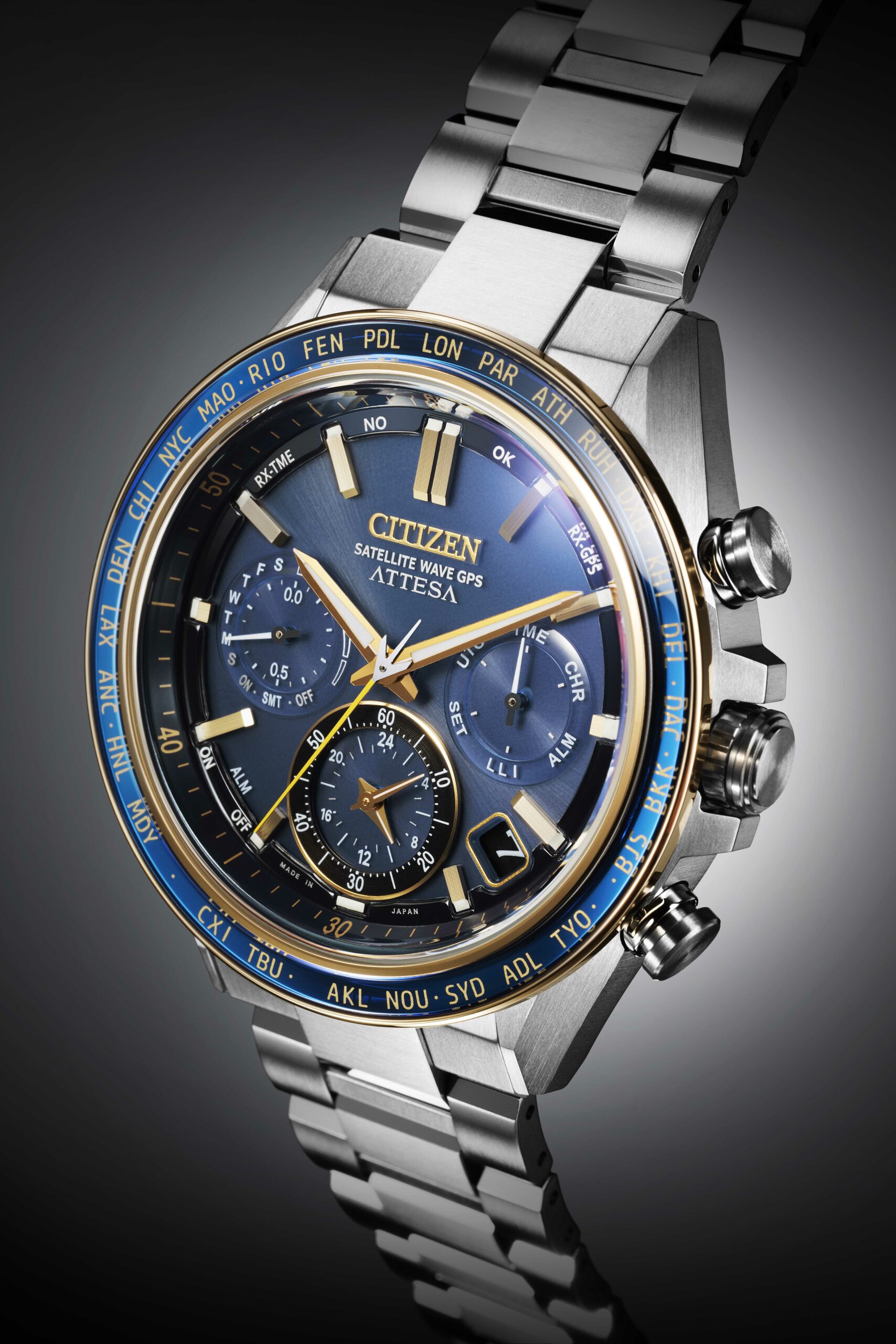 Citizen selects an ice blue dial for Neptune titanium timepiece