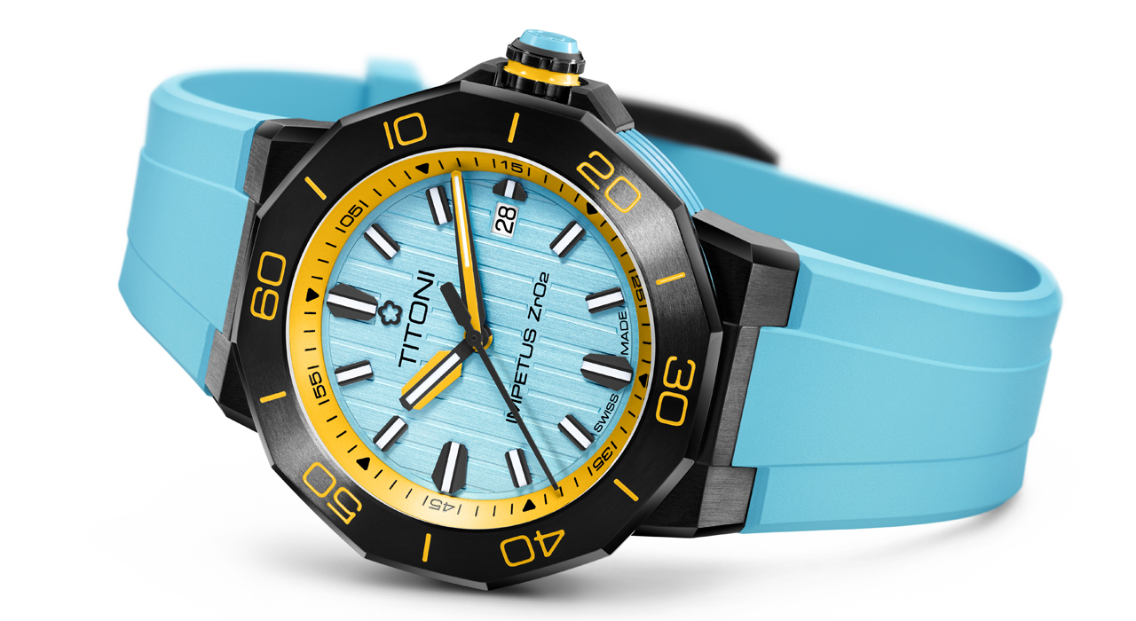 Titoni adds Argentinian blue model to Impetus CeramTech collection