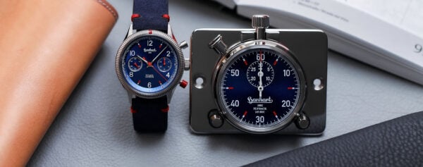 Introducing – The Hanhart Red X Grey & Blue Flyback Chronograph and Dashboard Stopwatch Twin-Set