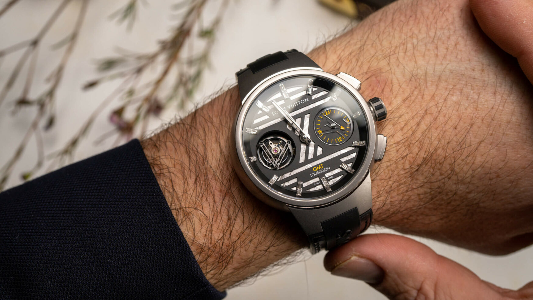 The Louis Vuitton Tambour Curve GMT Flying Tourbillon is for collectors who march to the beat of their own drum