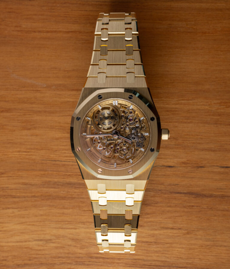 Hands-On: Audemars Piguet Royal Oak ‘Jumbo’ Extra-Thin Openworked Yellow-Gold Watch
