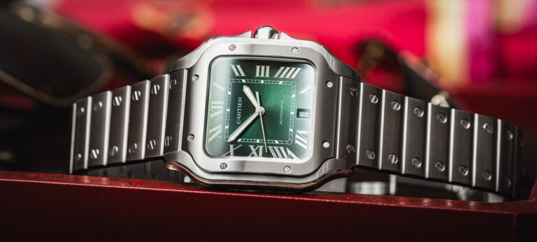 Hands-On: Cartier Green Dial Santos De Cartier Watch