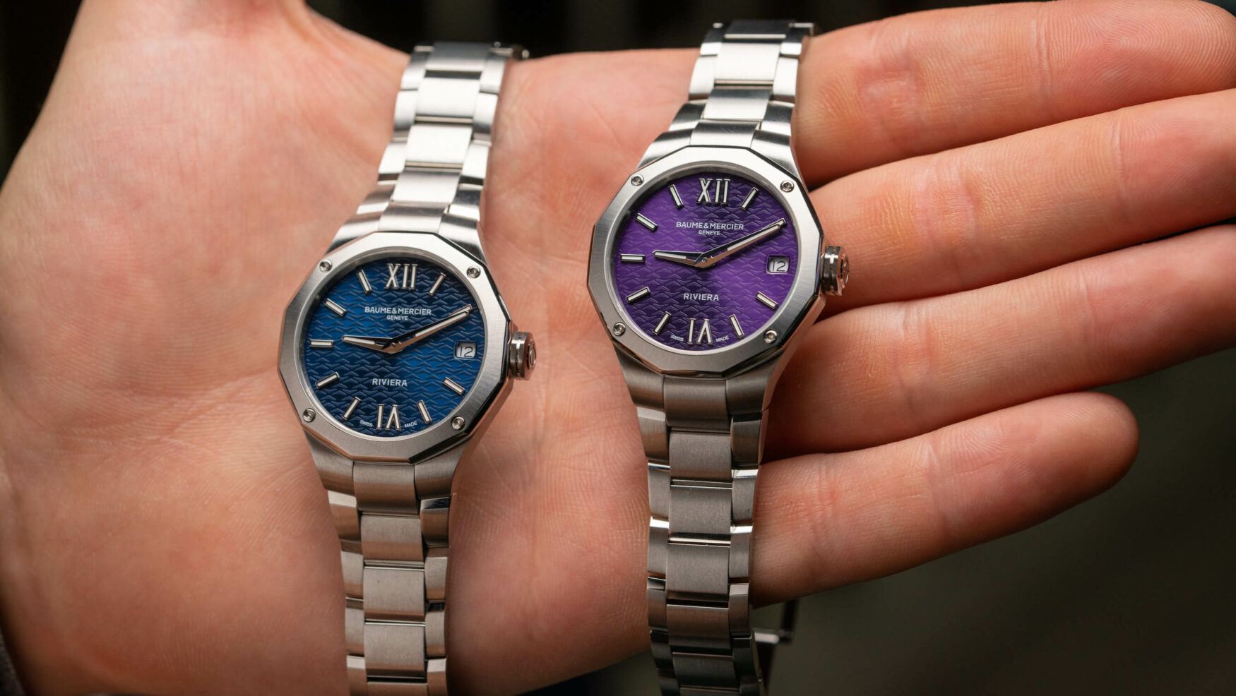 The Baume & Mercier Riviera 33mm offers compact wrists agency in the integrated-bracelet landscape