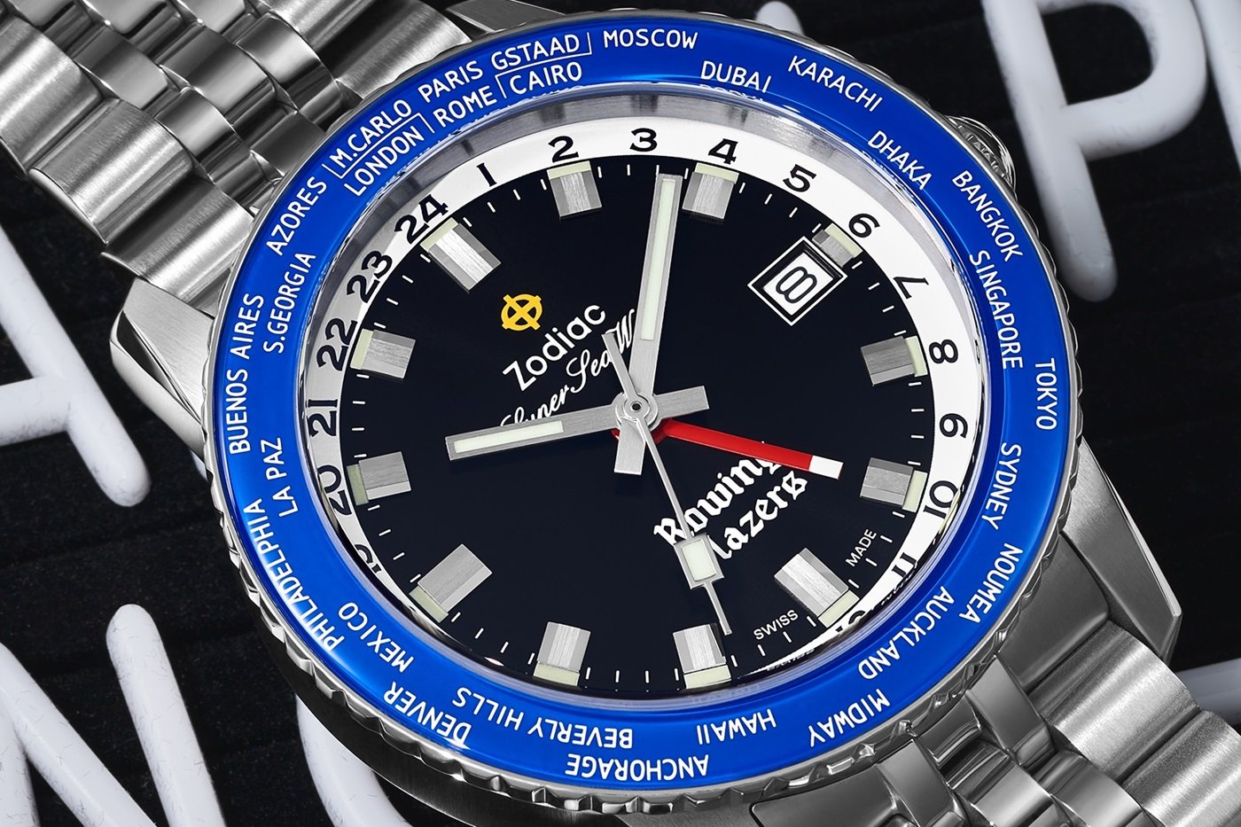 Introducing: The Zodiac × Rowing Blazers Super Sea Wolf GMT World Time — A Watch Inspired By A 1980s Movie