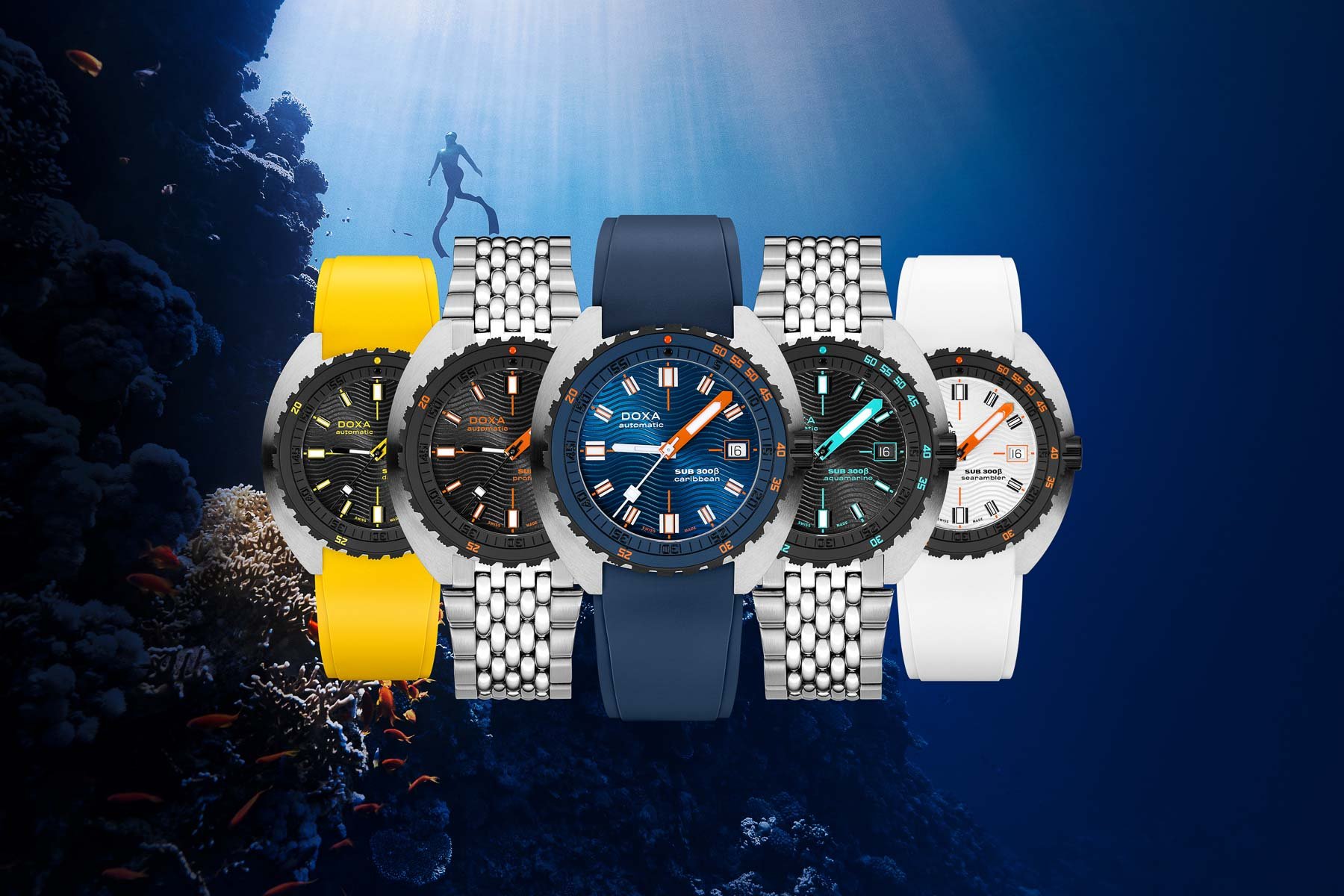 Introducing: The Doxa Sub 300β Collection In Steel