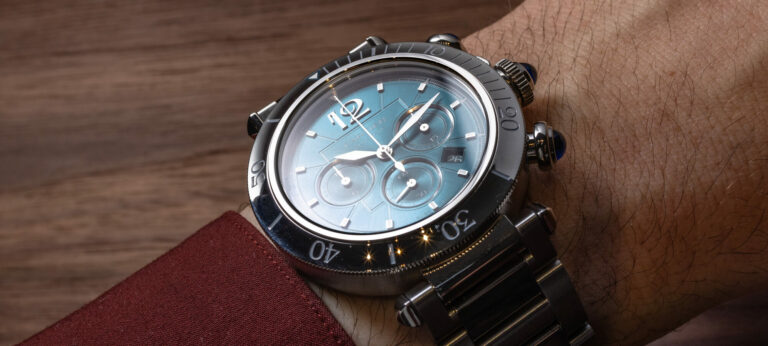 Hands-On: Cartier Pasha Chronograph 41mm Blue-Green Dial Watch