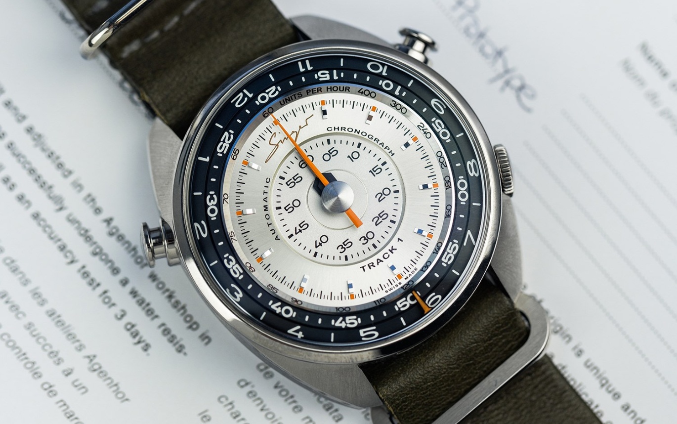 A Singer Reimagined Track1 Chronograph Prototype On Offer From Philips In London — Featuring A Peek At The Singer DLS Turbo