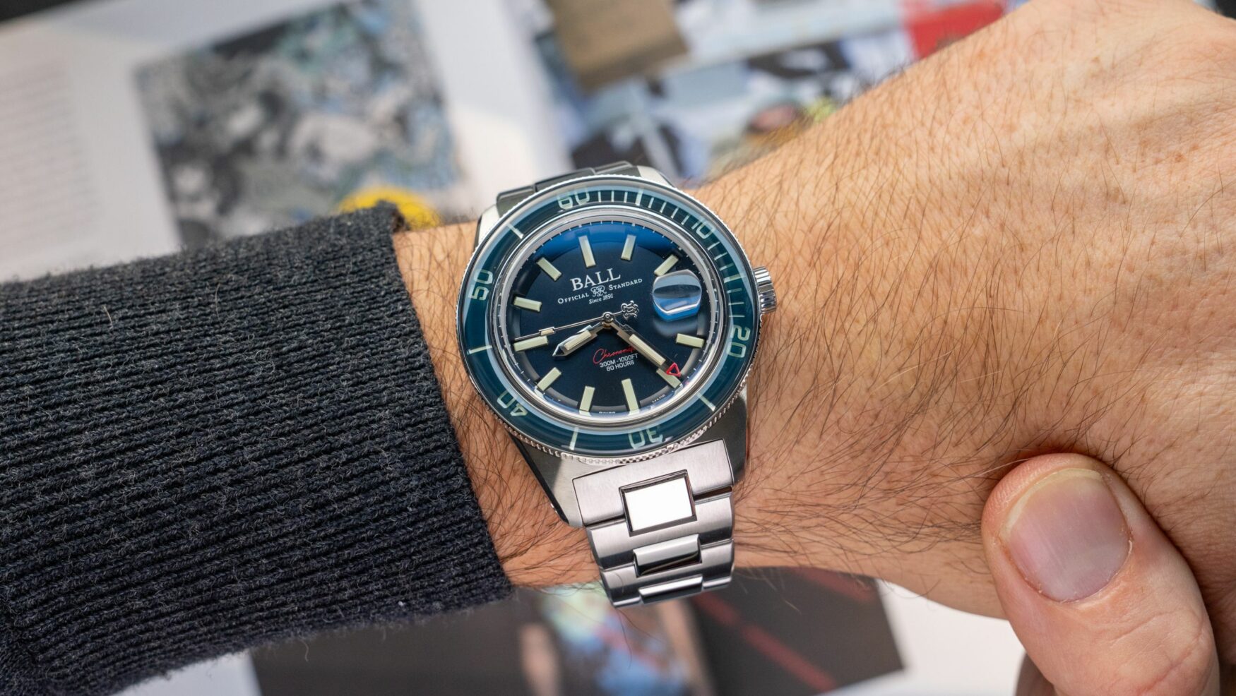 The Ball Skindiver III Beyond combines tritium gas lume with an impressive movement